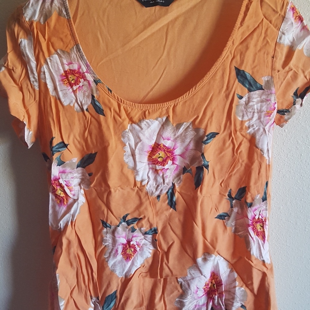 Orange floral top